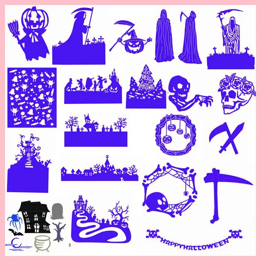 

Happy Halloween Series Ghost Skull Pumpkin Lantern Cutting Dies Scrapbooking Crafts Card Album Embossing Stencil New 2019