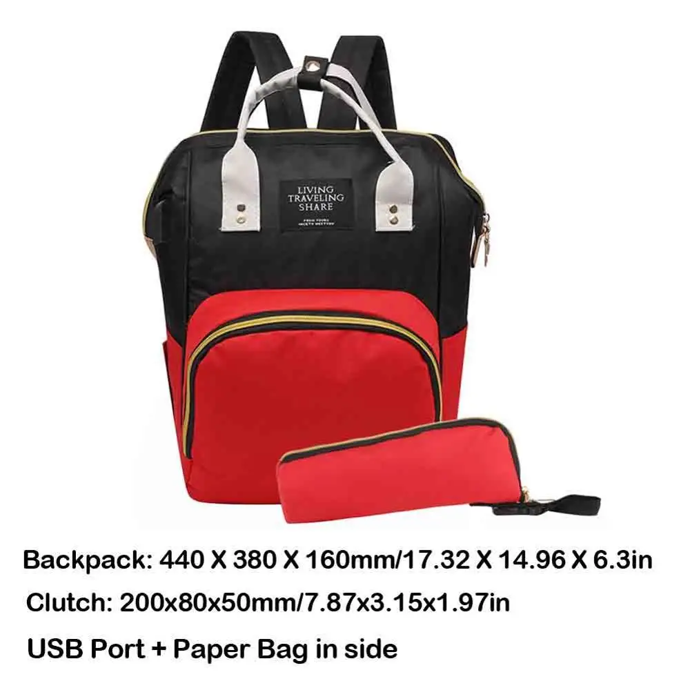 Модная Большая вместительная сумка для подгузников для мам, рюкзаки для мам, органайзер для подгузников, сумки для мам, сумка для детских подгузников для путешествий и покупок - Цвет: F11