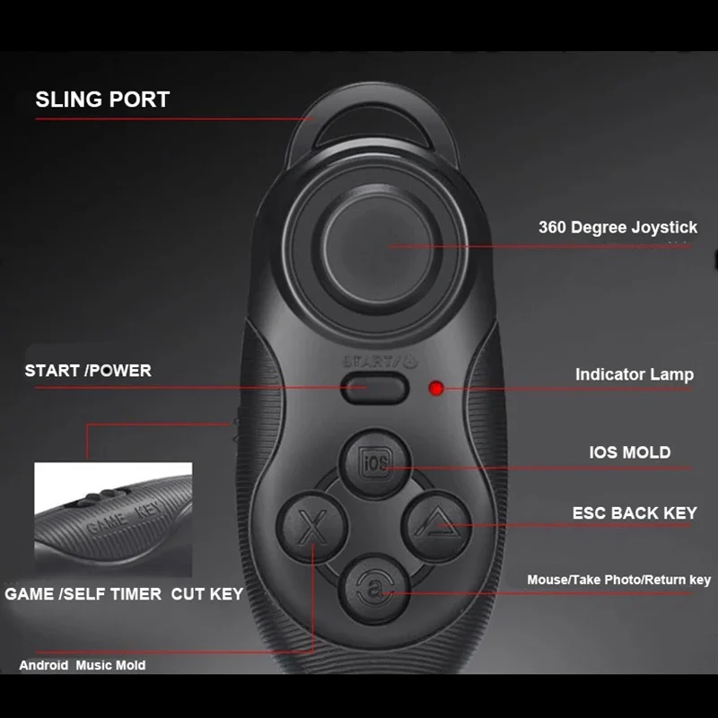 Мини беспроводной Bluetooth игровой контроллер Джойстик для Android iOS телефона джойстик
