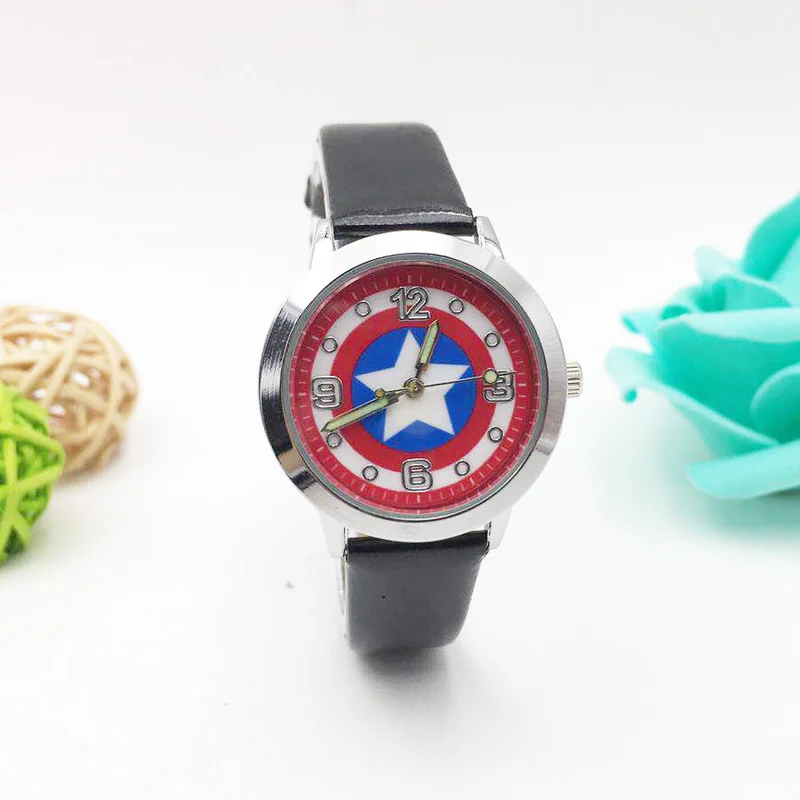 Reloj Маус детские часы PU Кожаный ремешок кварцевые наручные часы для детей девочек студентов светящиеся наручные часы