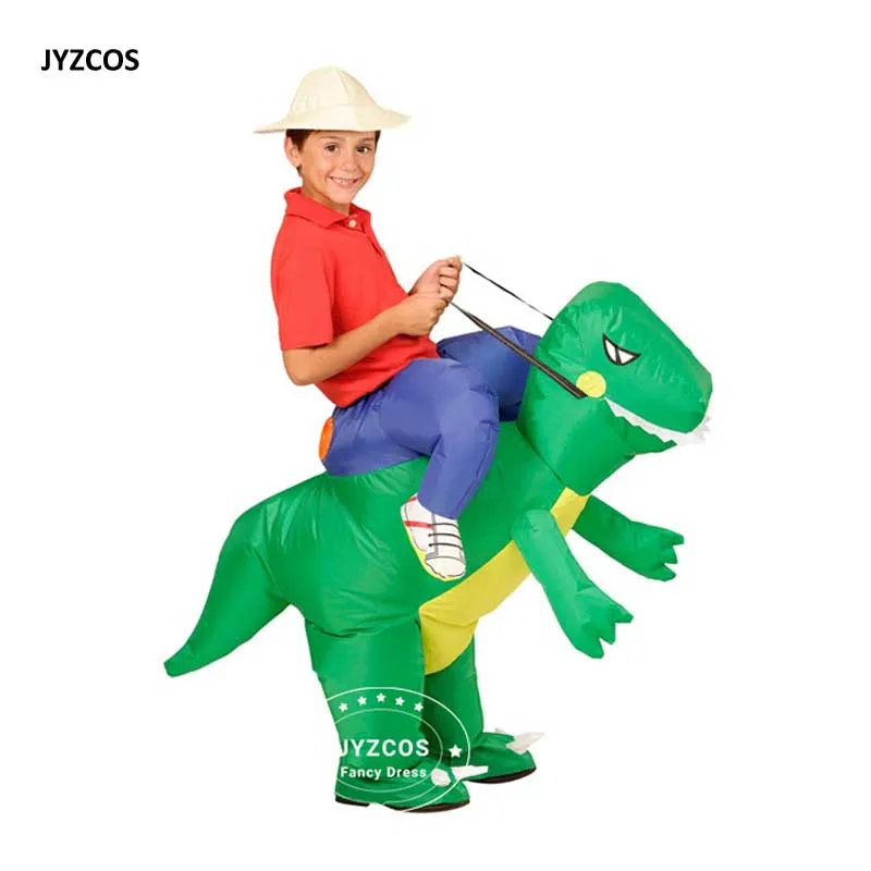 JYZCOS new boy girl Kids Inflatable Dinosaur Costume Fantasia Jurassic World Dinosaur Cosplay airblown Costume Party Dress Suits (3)