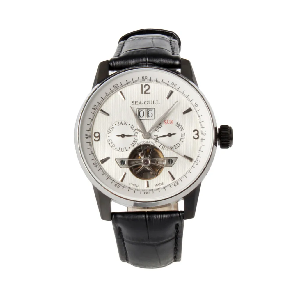 Seagull Full Calendar Grande Date Flywheel Onion Crown Exhibition Back