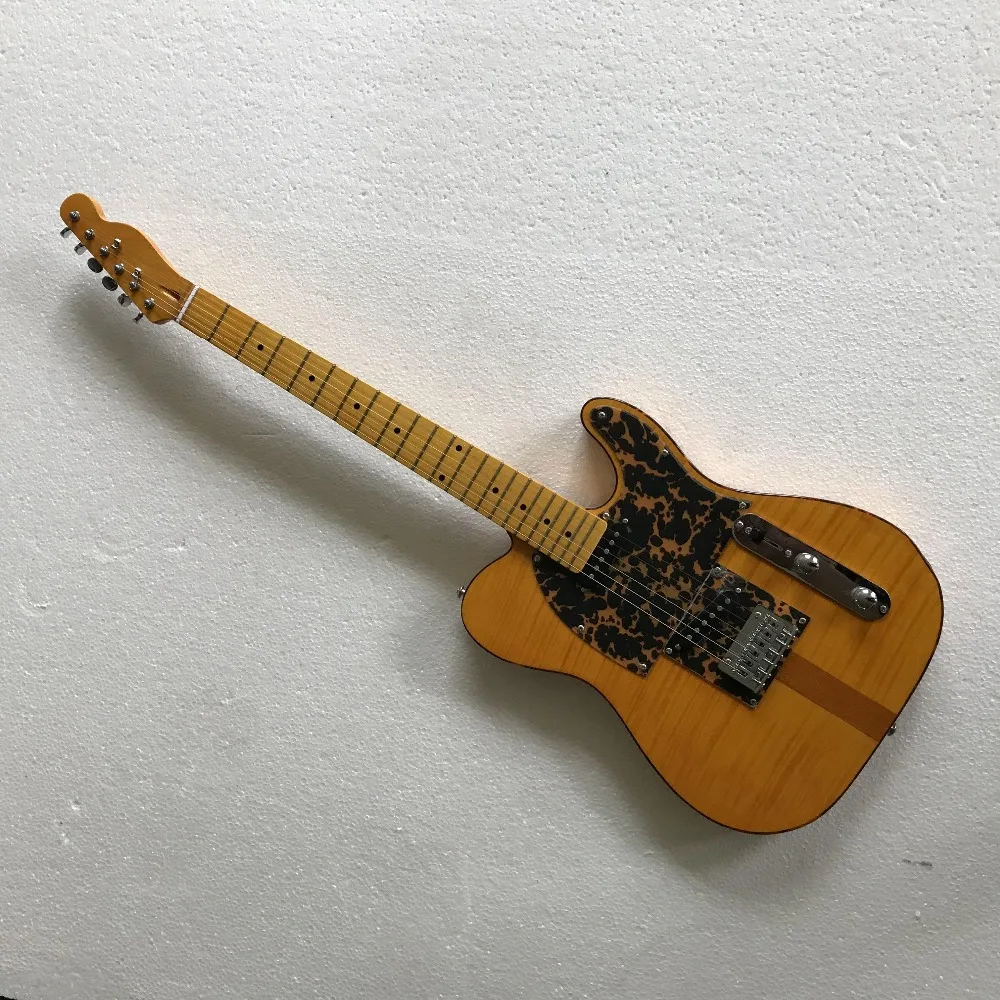 

Separate Sandwich TELE Electric Guitar, Basswood Veneer Tiger Pattern, Maple Fingerboard, Maple 22 Vintage String Knobs
