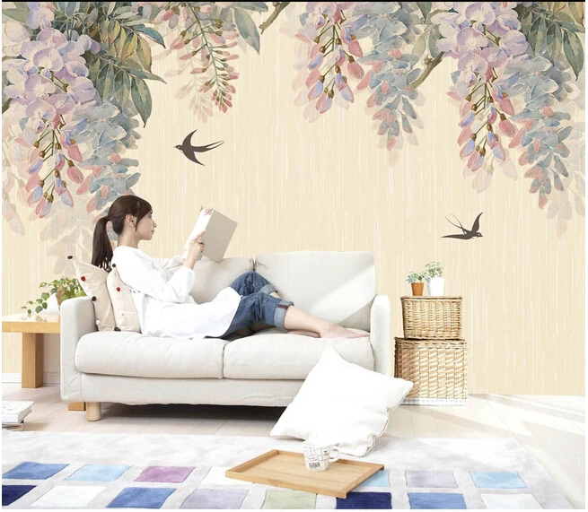 The custom 3D murals Retro European style hanging vine papel de parede living room sofa TV wall bedroom paper | Обустройство дома