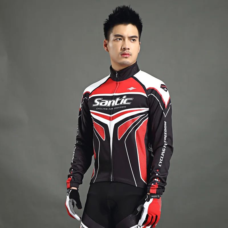 SANTIC MTB Cycling Outdoor Sport Breathable Quick-dry Jerseys Bike Clothing Bicycle Windproof Full Long Sleeve Jersey WMCT045 SANTIC MTB Cycling Outdoor Sport Breathable Quick-dry Jerseys Bike Clothing Bicycle Windproof Full Long Sleeve Jersey WMCT045