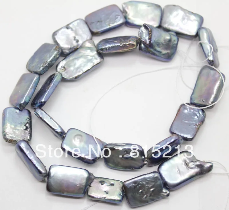 

ddh00877 oblong black keshi pearl loose beads gem stone "long strand necklace