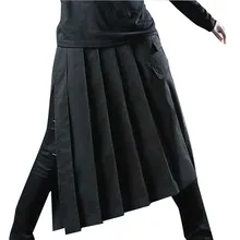 Мужские модные повседневные шорты для ночного клуба панк готический сценический костюм мужские шорты юбки Hypotenuse длинные шорты фартук