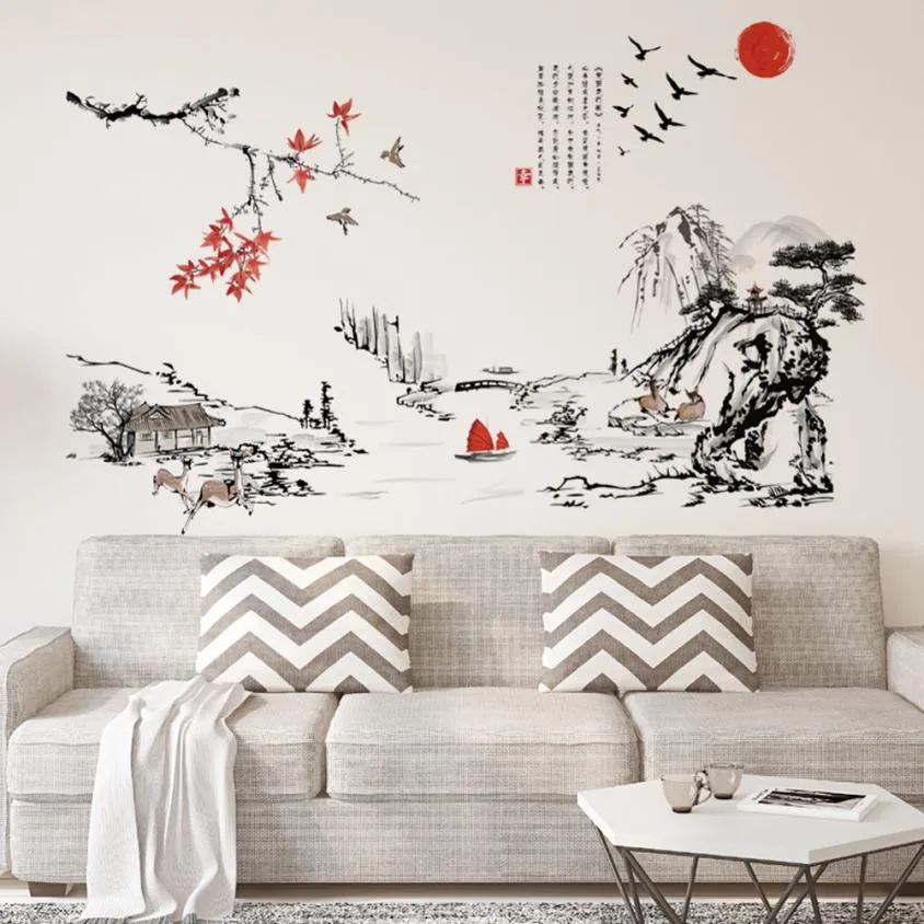 

DIY Removable Wall Stickers Decal Family home decor living room Mural Art Home Decor Chinese classical style #XT