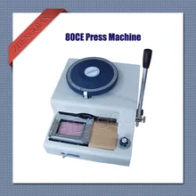 Manual 80 character letterpress id pvc card embosser press machine convex and concave integrate