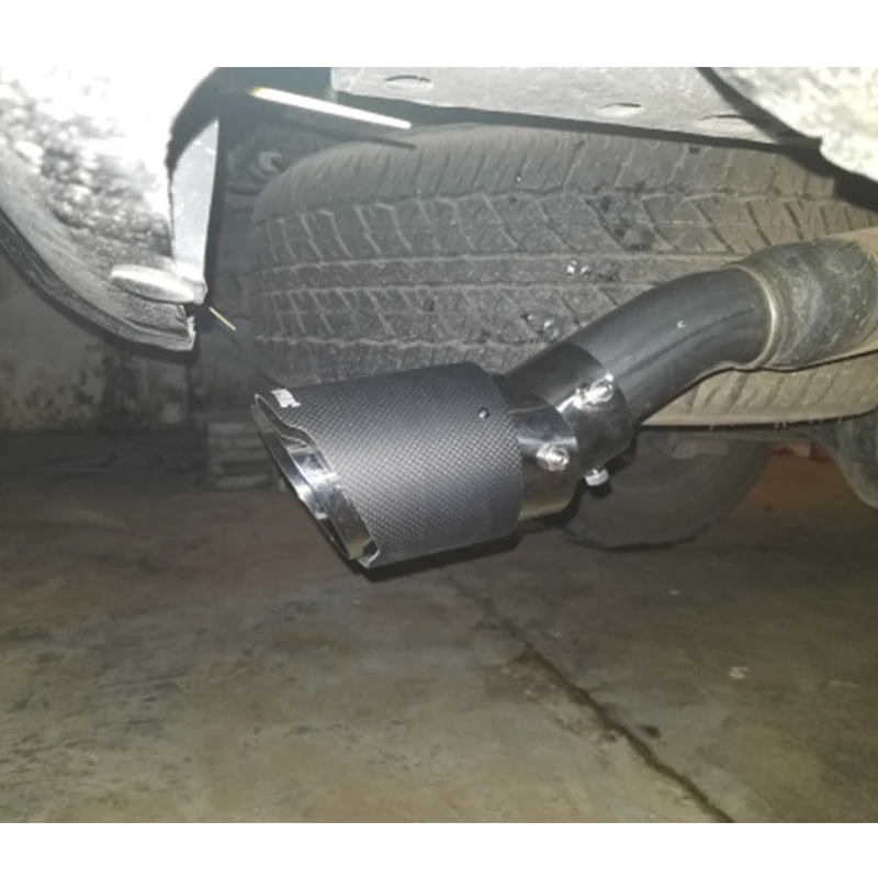  Universal Carbon Fiber Adjustable Angle Akrapovic Tip Exhaust Pipe for Abarth Fiat punto 500 Suzuki