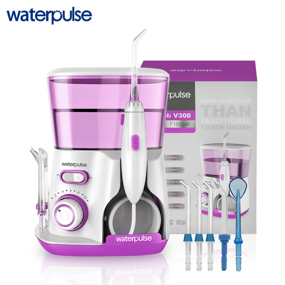 Зубная нить Waterpulse V300, профессиональное орошение полости рта, 800 мл, гигиена полости рта, водяная нить для семьи, ежедневный уход за полостью рта