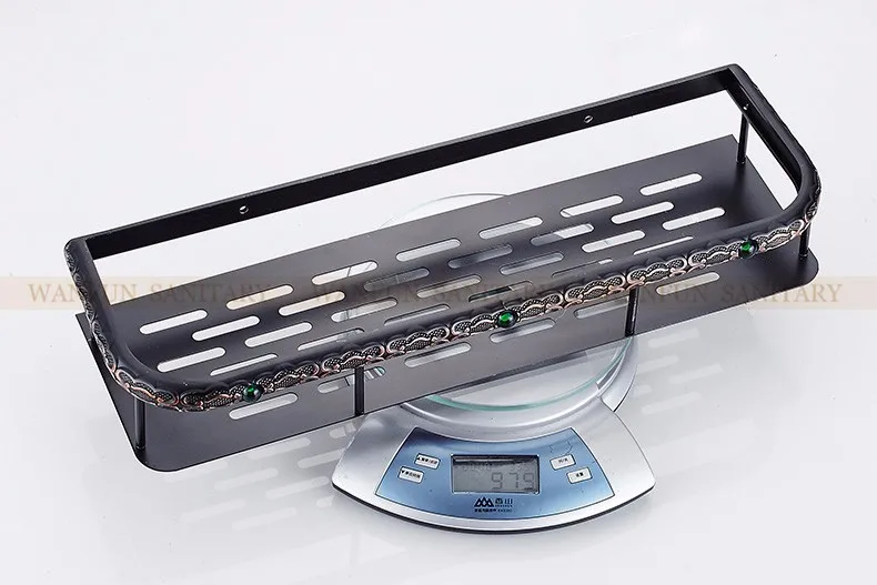 Vidricshelves стены латунь Кухня прямоугольник полка душ Caddy хранения один ярус шампунь корзина держатель Интимные аксессуары fe-8623
