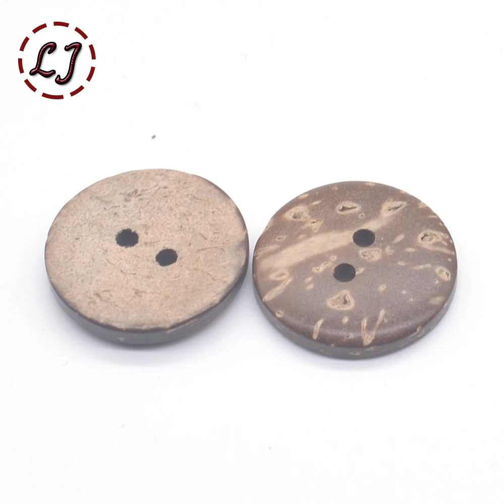 New 30pcs/lot Eco-Friendly Natural color coconut Sewing Buttons 2 Hole Button garment Scrapbooking Sewing Accessories DIY