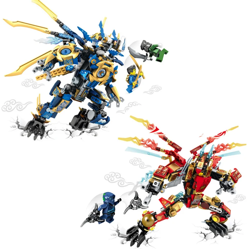 

2pcs/set Ninjago Building Blocks Brick Sets Attack of the Morro Dragon Compatible LEPIN Building Blocks Bricks Toys For Children