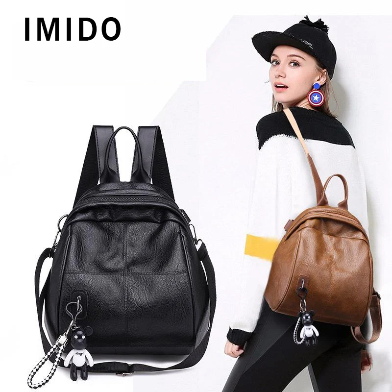

Vintage Backpack for Women PU Leather Female Backpacks Laptop Men Backpack Fashionable Women's Bag Designer Bagpack