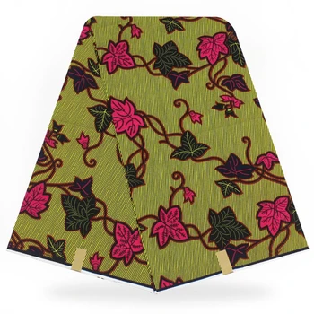 

Popular Green African Fabric Multi-Colored Wax Prints Fabric 6yards DHL Free Shipping DF-80