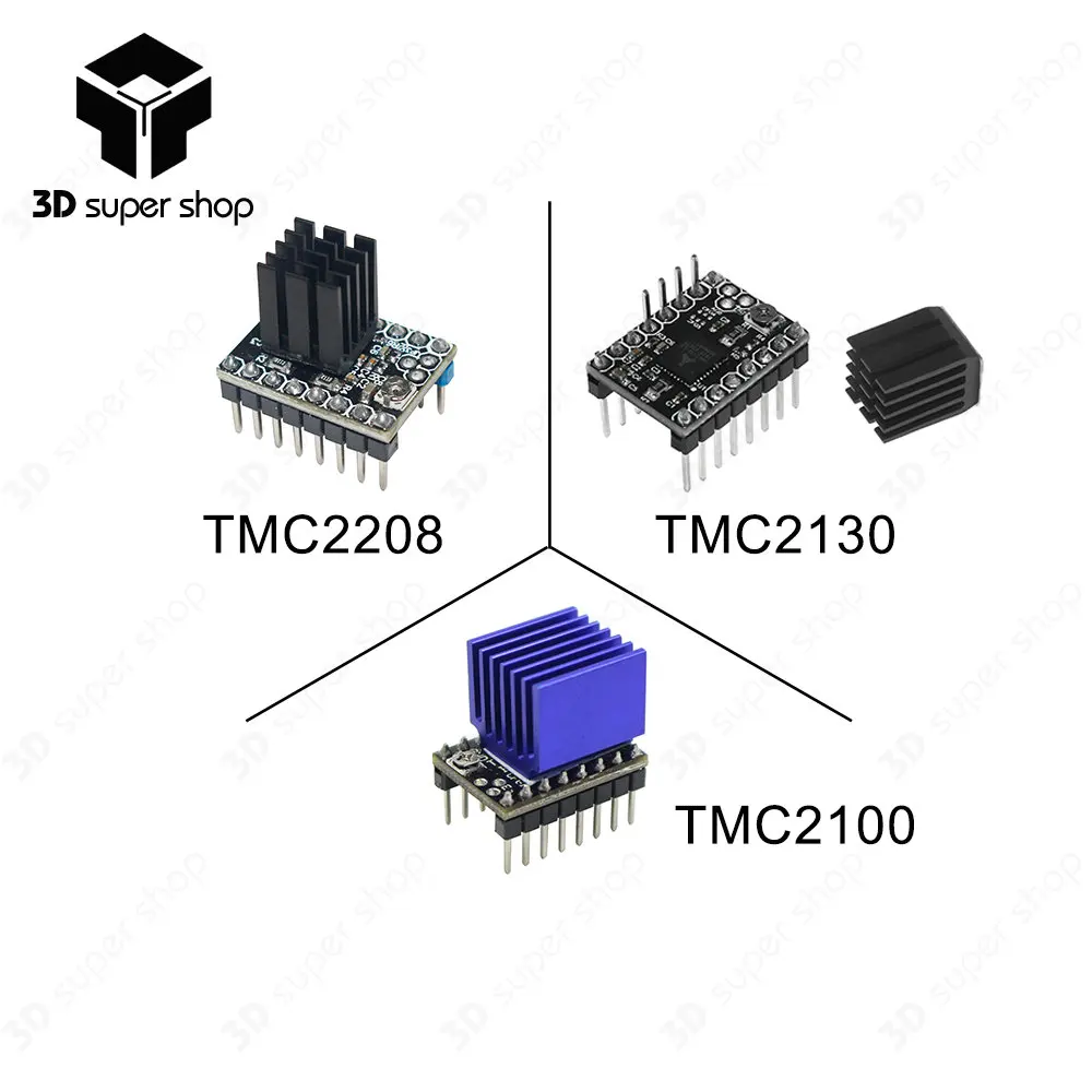 

TMC2100 TMC2130 TMC2208 Stepper Motor StepStick Mute Driver Silent Excellent Stability Protection 3d Printer Ramps 1.4 1.5Reprap