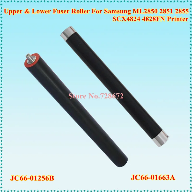 

JC66-01256B Upper Fuser Roller + JC66-01663A Lower Pressure Roller for Samsung ML 2850 2851 2855 SCX 4824 4828 Printer