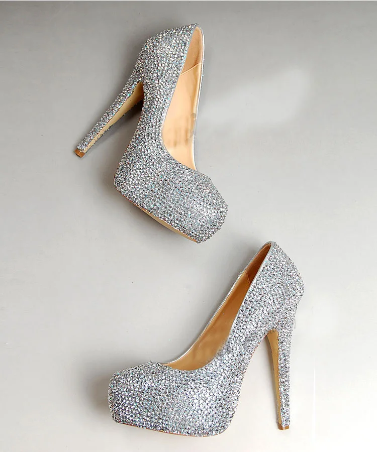 Fashion Spring Shoes Pumps Formal Shoes Rhinestone Bridal Wedding Dress