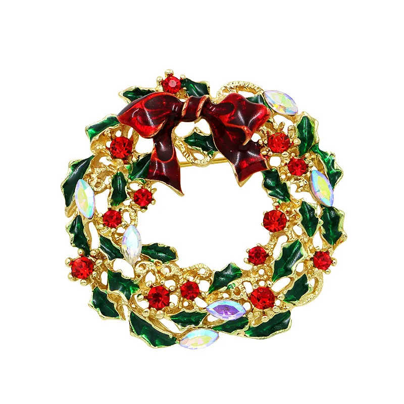 Бренд MIEG, разные стили, снеговик/Санта Клаус/сапог/гирлянда/Рождественская елка, эмалированная брошь, булавки для рождественских украшений - Окраска металла: 05
