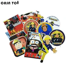 

10Pcs fireman sam PVC Waterproof Wall Sticker For Laptop Luggage Skateboard Phone Motorcycle Refrigerator Stationery Stickers