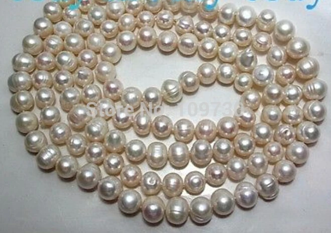 

Jewelr 002980 11mm Oval White Freshwater Pearl Necklace 48