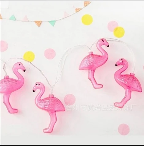 

Big size 10-LED String Flamingo Fairy Lights Indoor Christmas Party Bedroom Lounge Romantic Wedding Garden Party Home Decor