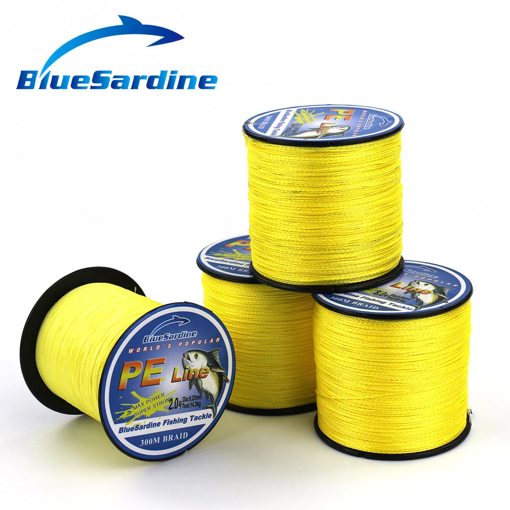 Buy BlueSardine 300M Yellow Braided Fishing Line