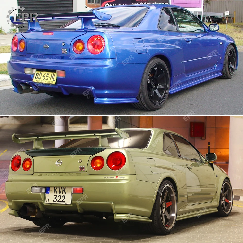 Для Nissan Skyline R34 GTR карбоновое волокно NIS задний скат комплект удлинителя части