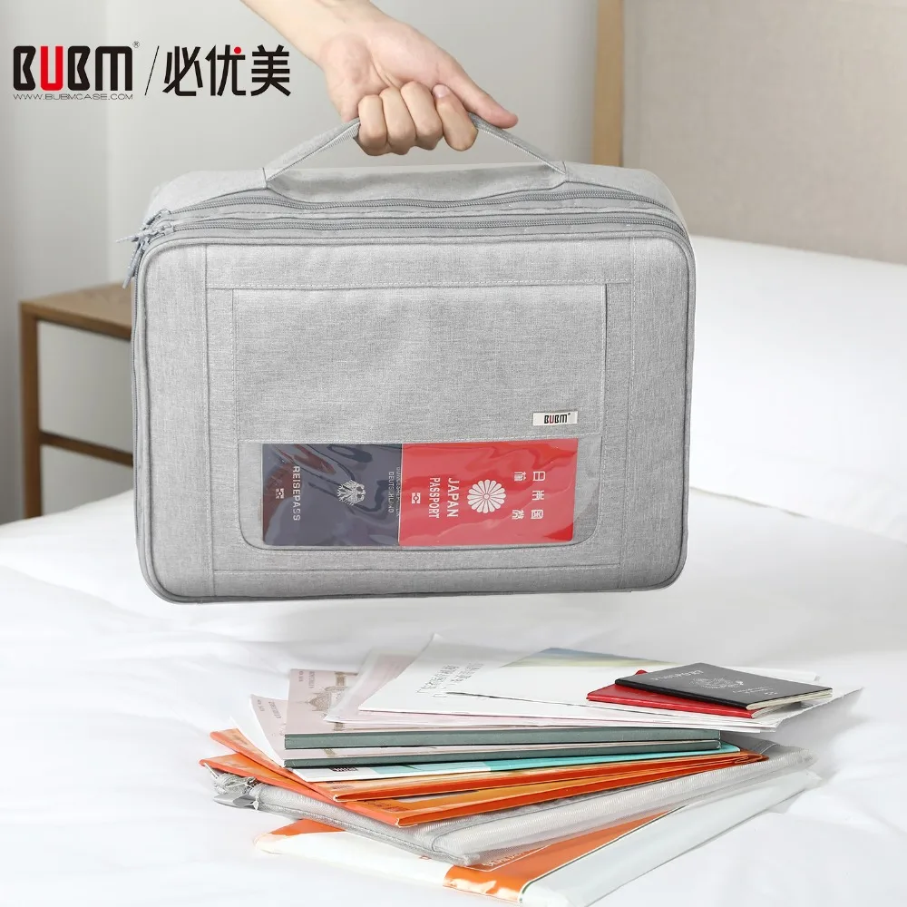 

BUBM Multi-Functional Important Document Organizer Storage Bag Portfolio Case Briefcase Bag for Certificate Files Store
