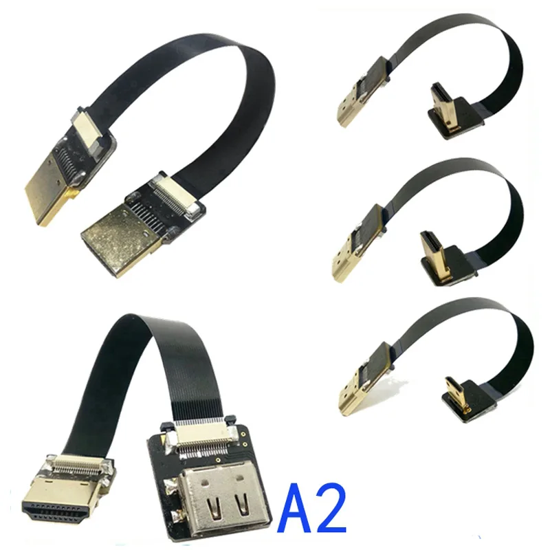 

Micro HDMI To Flat Cable A2 A4/C1/D1 90 Degree Adapter FPV FPC Ribbon for HDTV Aerial Photography