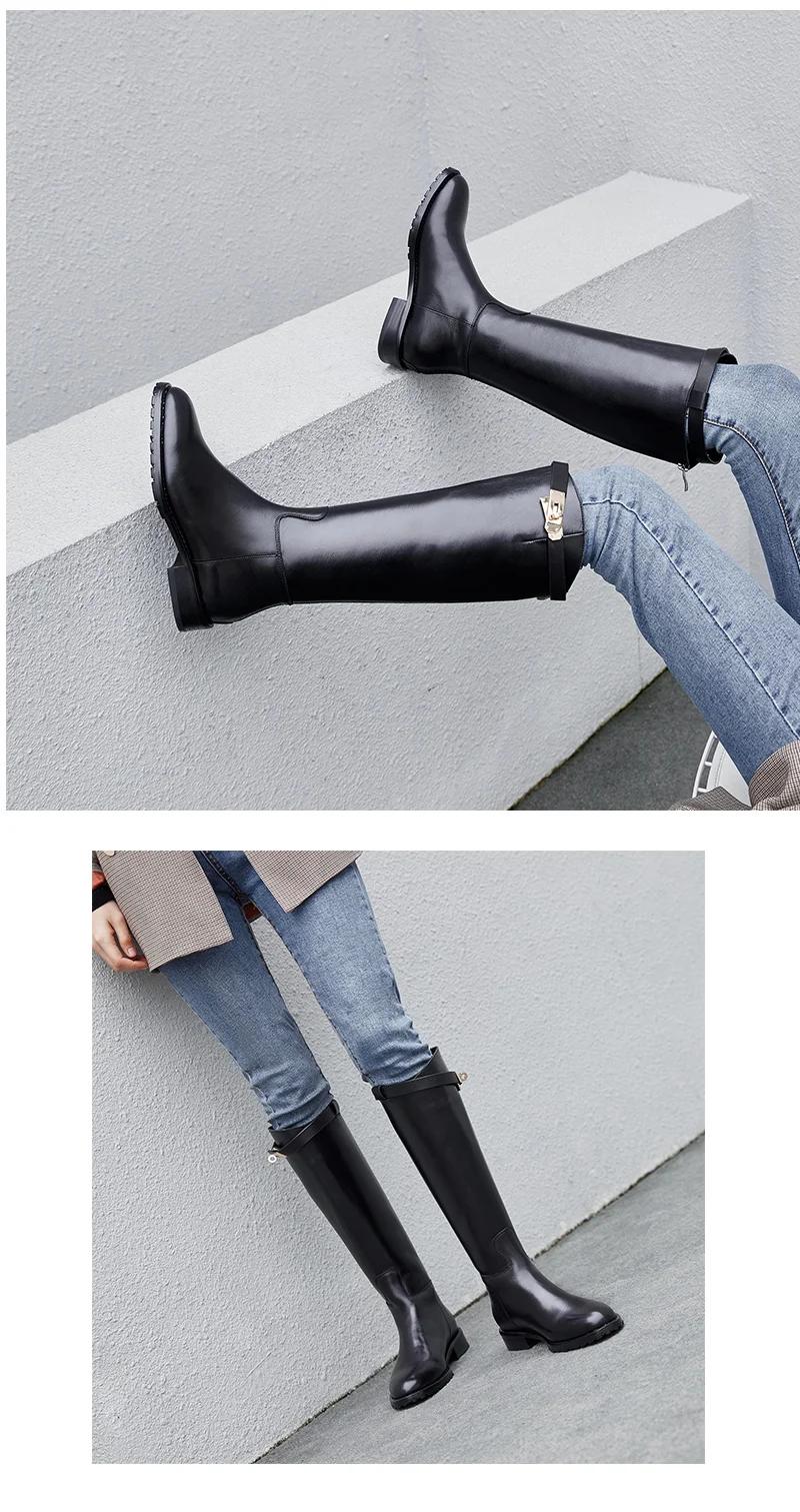 na altura do joelho preto botas de