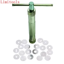 Limitools высокое качество Зеленая глина экструдеры скульптура пистолет глина Сахарная паста экструдер помадка торт скульптура полимерный пистолет инструмент