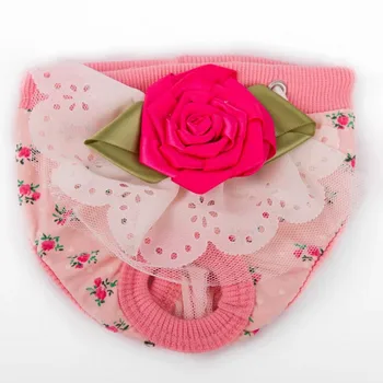 

Cute Lace Flowers Pet Underwear Puppy Sanitary Pants New Pet Dog Physiological Pants Menstrual Pants -3 Color Free Shipping