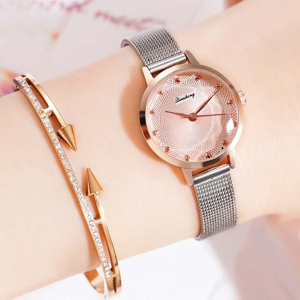 Женские наручные часы роскошные серебряные женские браслеты с металлическим поясом розовые Кварцевые женские наручные часы Спортивное платье модные часы