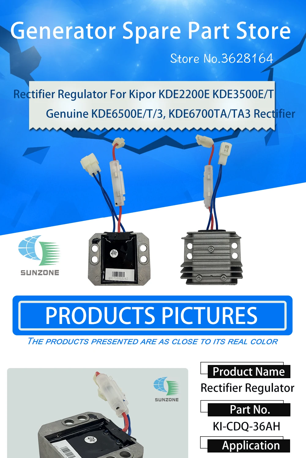 KDE6500T T3 KDE6700TA TA3 KDE12STA Peças de Motor Diesel