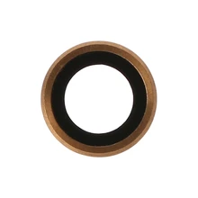 Стеклянная крышка для объектива камеры заднего вида с держатель для металлического каркаса для iPhone 6 Plus 5,5 дюйма золотого цвета