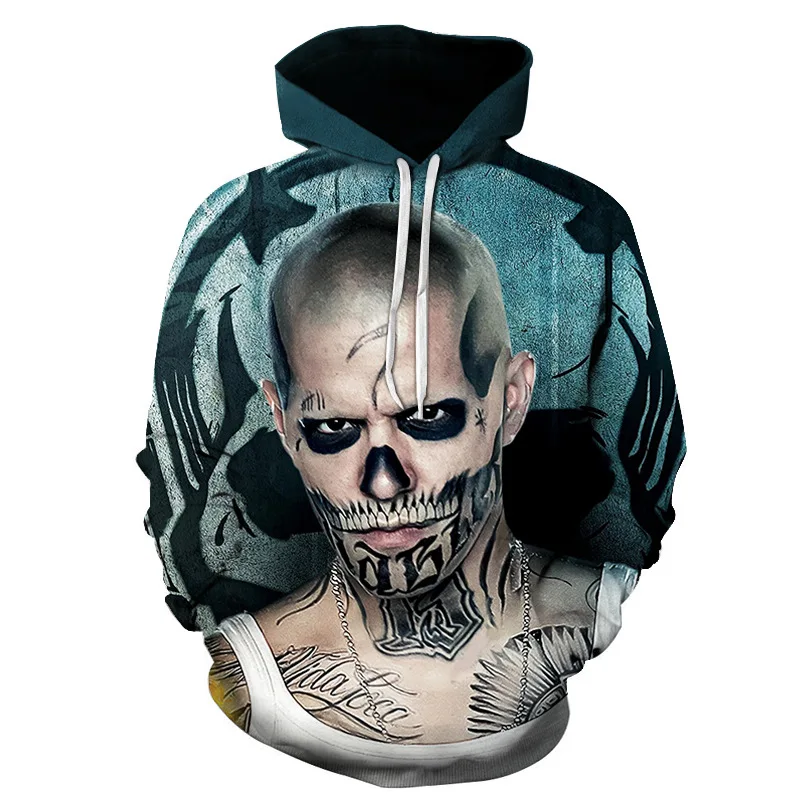 

Suicide Squad El Diablo Hoodie Sweatshirt Movie Cosplay Costume Jacket Coats Blcak Men Women