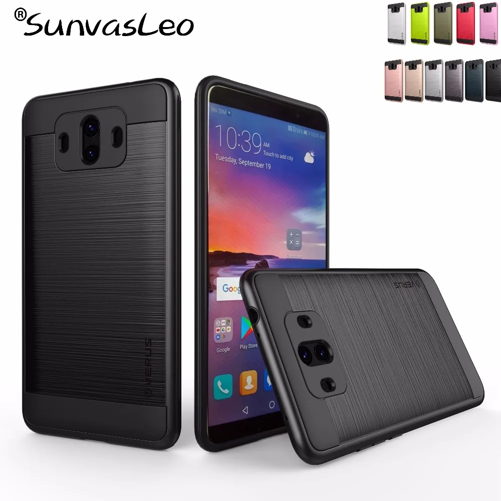 

Luxury Dual Hybrid Brushed Hard Case Back Cover Shockproof For Huawei Mate 7 8 9 10 Pro P8 P9 Lite Honor 6 7 4C Plus
