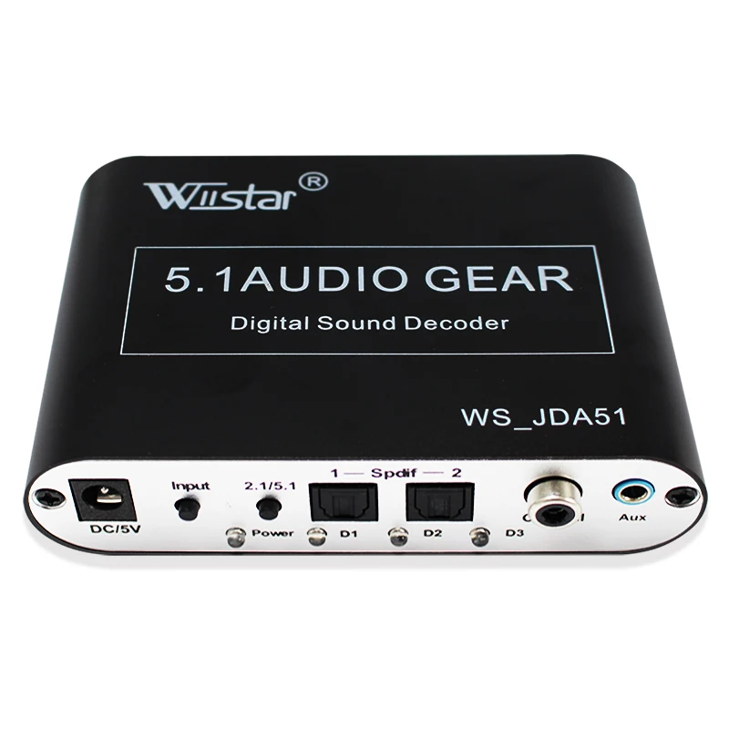Wiistar 5,1 аудио декодер SPDIF коаксиальный к RCA DTS AC3 цифровой к 5,1 усилитель аналоговый декодер для PS3 dvd-плеер