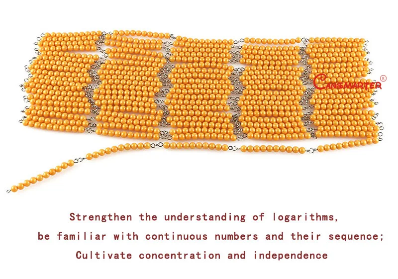 Золотые цепочки из бисера, математические игрушки, детские материалы Монтессори, логические упражнения, зеленый счетчик, соответствующие обучающие средства, игры