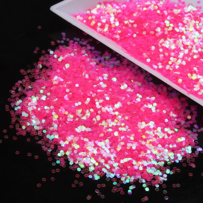 

Sweet Pink Color Sprinkle Shine for 3D Nail Nail Decoration Glitter Hexagon Glitter Paillette Powder Dust Nail Jewelry WY29