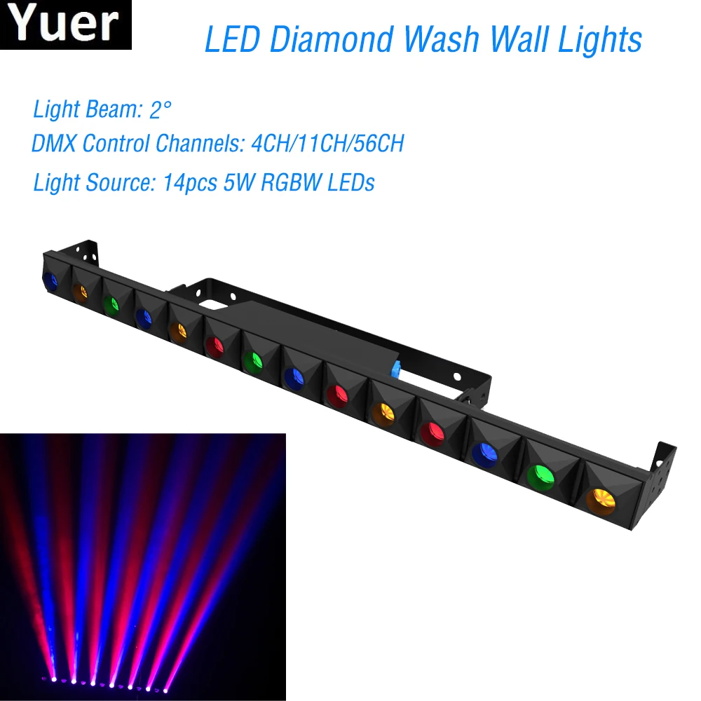 

LED Wash Wall 14x5W RGBW 4IN1 Stage Lighting Indoor And Outdoor with Running Horse Point Control DMX512 Good Effect DJ Equipmen