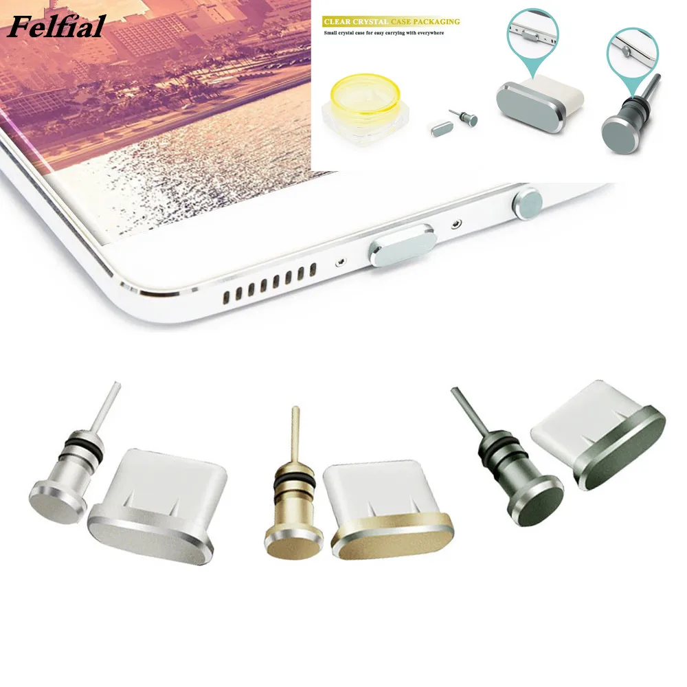 

Type-C Dust Plug Aluminium Alloy Type C Jack Mobile Phone USB-C Charger Port For Xiaomi Mi 9 SE Huawei P20 P30 Samsung S9 S10