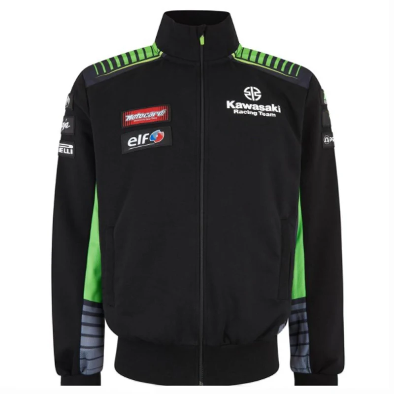 

Windproof mens motorcycle hoodie racing moto riding hoody clothing jackets men cross Zip jersey sweatshirts coat kawasaki