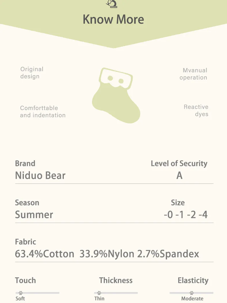 Niduo Bear/3 пары, милые колготки ярких цветов для маленьких девочек Детские хлопковые чулки для малышей, одежда, аксессуары