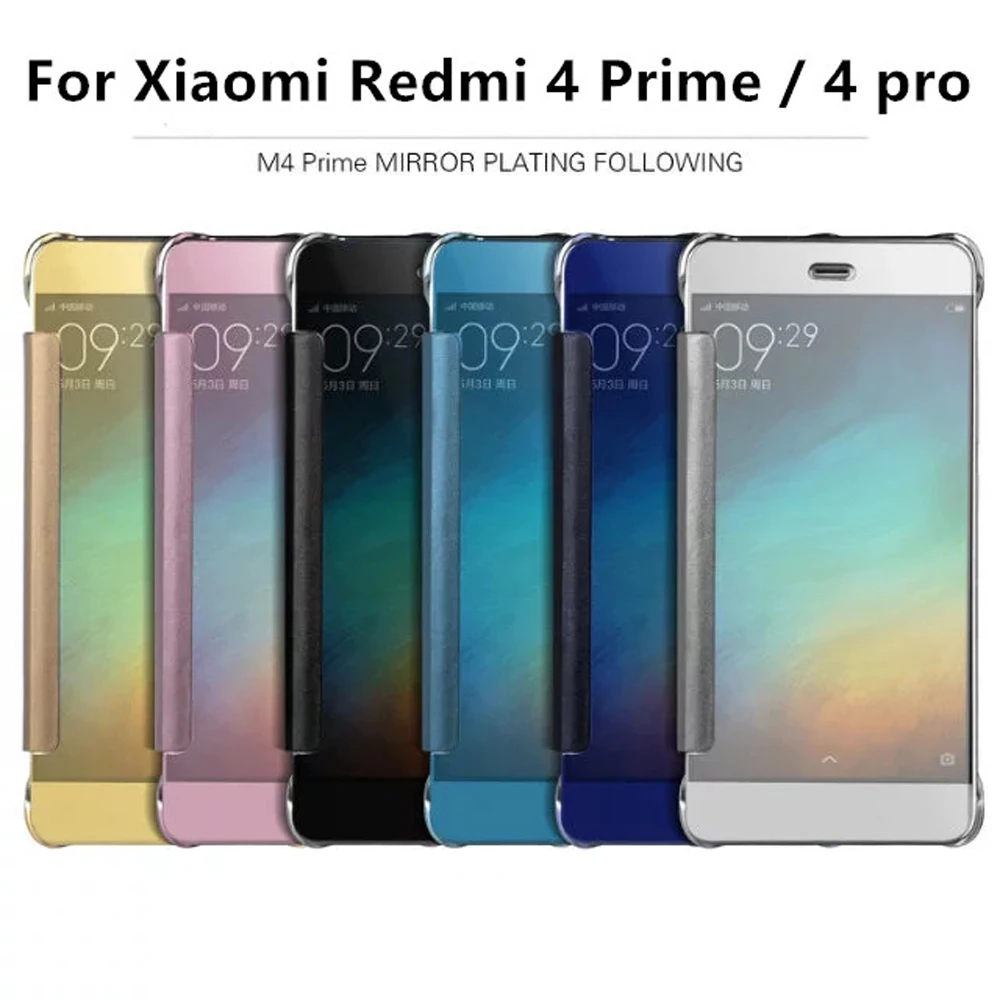 Для Xiaomi Redmi 4 Prime роскошный золотой чехол для Xiaomi Redmi 4 Pro PC зеркальный кожаный смарт-чехол с гальваническим покрытием