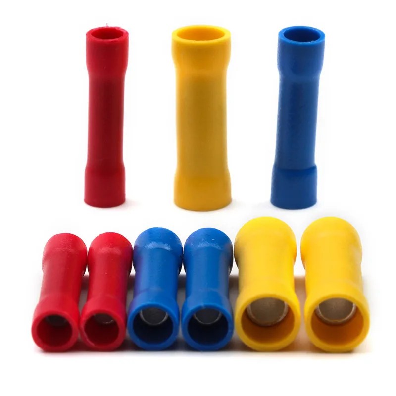 

50pcs/set BV1.25 BV2.5 BV5.5 Insulated Crimp Terminals Electrical Wire Cable Crimping Terminal Connector Set Assortment Kit