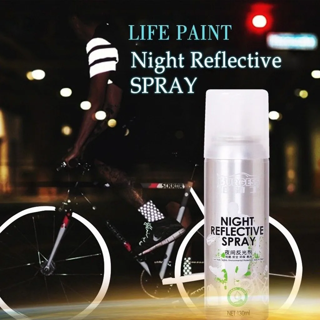 Ночной светоотражающий спрей краска наружная безопасность отражающий знак анти авария езда на велосипеде Бег флуоресцентная краска
