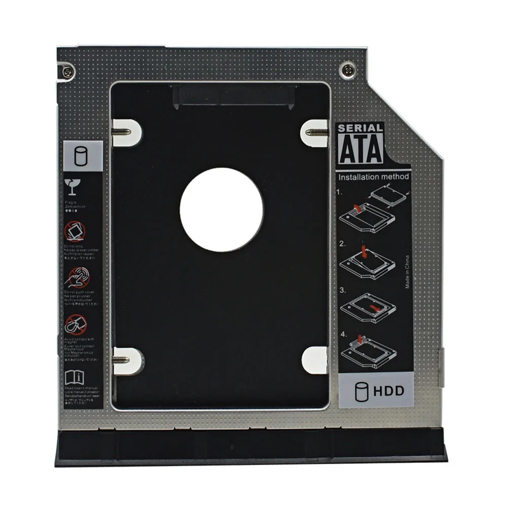 TISHRIC 2nd SSD HDD Sata 9,5 Caddy адаптер Optibay корпус для Dell Latitude Inspiron E6320 E6420 E6520 E6330 E6430 E6530 чехол